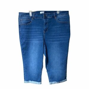 Bleu‎ Cuffed Capri Jeans